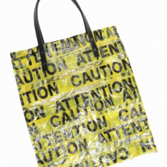 NWT PVC Simeon Farrar Caution Tote - Picture 1 of 3